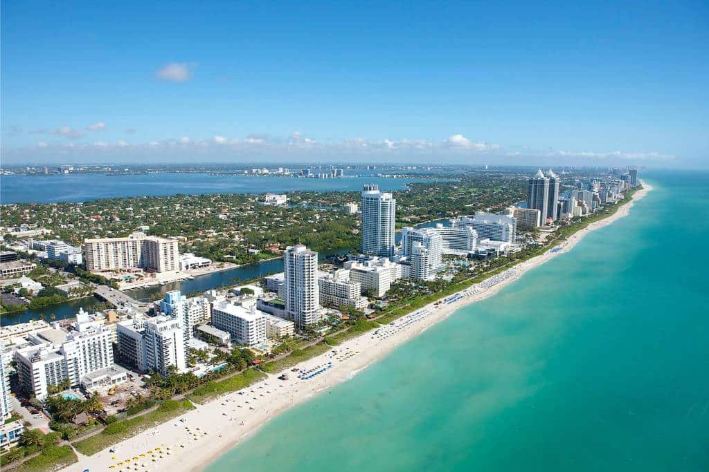 Miami Coastline - private jet miami to scottsdale