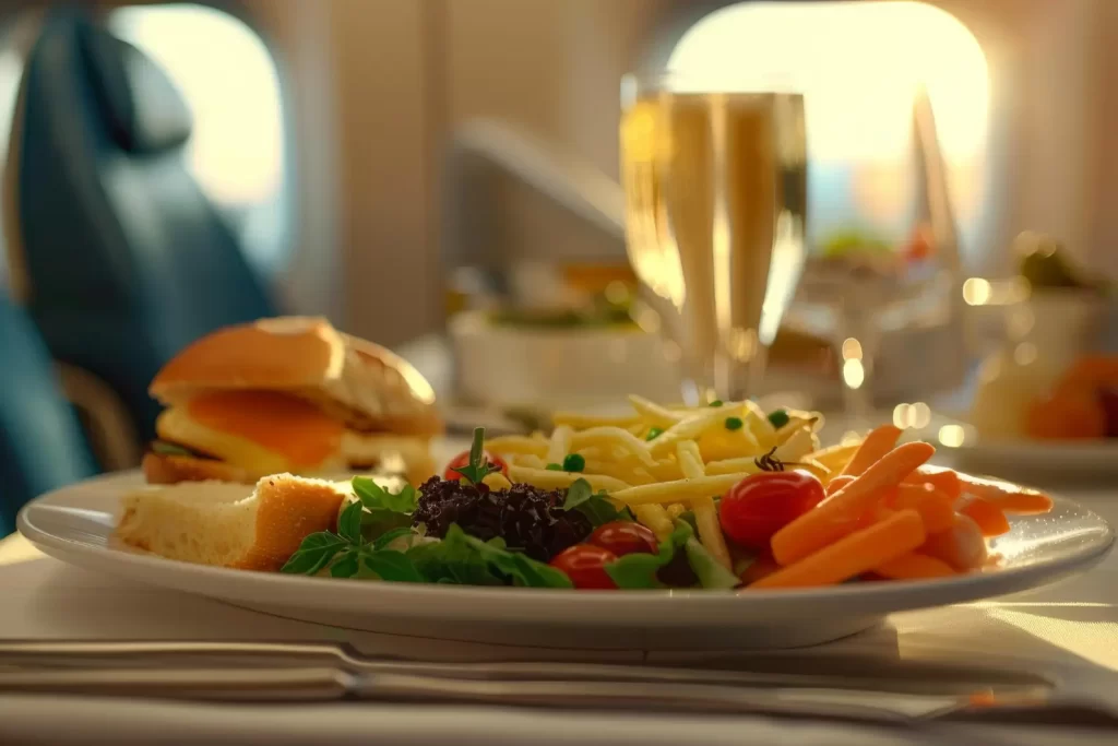 In-flight food and drinks