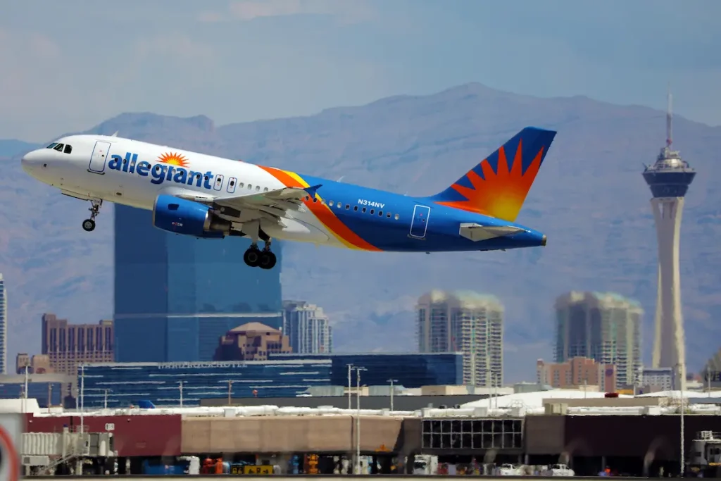 Allegiant Jet taking off from Las Vegas