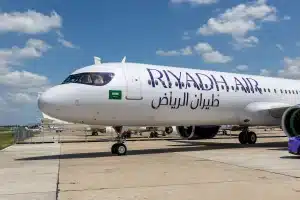 Riyadh Air Airbus A321 on runway